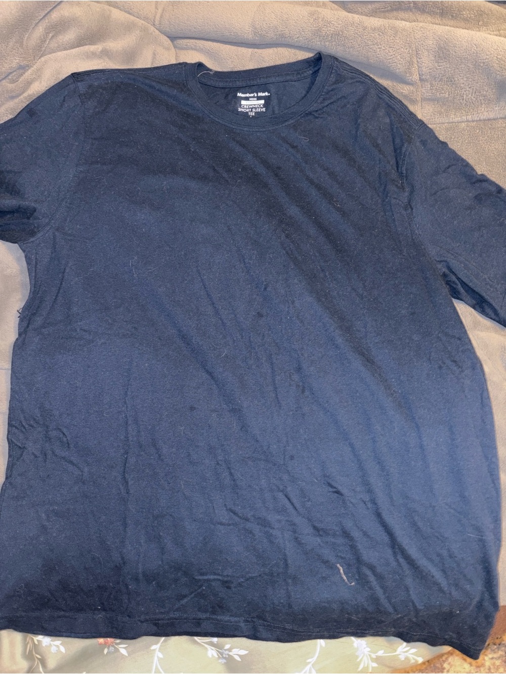 Men's Crew Neck T-Shirt - Navy Blue